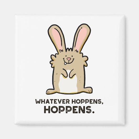 Wat Hoppens ook is, Hoppens Rabbit Pun Magnet (Voorkant)