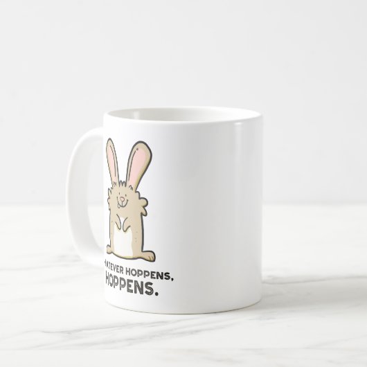 Wat Hoppens ook is, Hoppens Rabbit Pun Mok (Voorkant links)