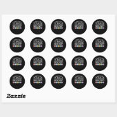Wat houden 75 ballen Dames het glimlachen bingo Ronde Sticker (Vel)