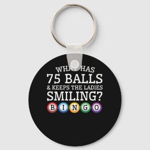 Wat houden 75 ballen Dames het glimlachen bingo Sleutelhanger