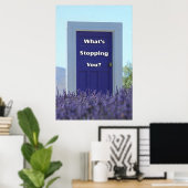 Wat houdt je tegen. Motiverend Poster (Thuiskantoor)
