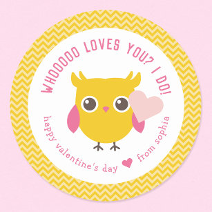 Wat houdt u van Kinder Valentijnsdag Ronde Sticker