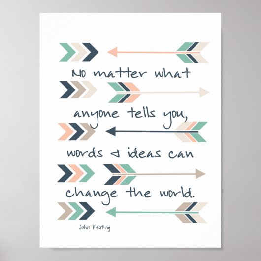 "Wat iemand je vertelt, woorden en ..." Poster (Voorkant)