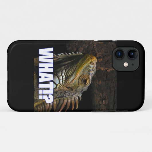 Wat? Iguana Case-Mate iPhone Case (Achterkant (horizontaal))