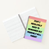 Wat ik absoluut moet onthouden, maar waarschijnlij notitieboek (Binnen)