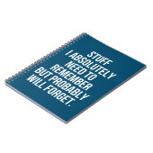 Wat ik absoluut moet onthouden, maar waarschijnlij notitieboek (Linkerzijde)