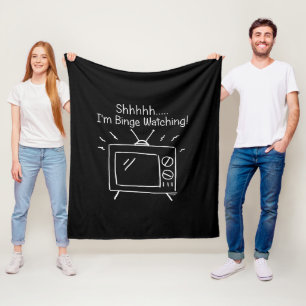 Wat ik ben Binge die kijkt Fleece Deken
