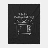 Wat ik ben Binge die kijkt Fleece Deken (Voorkant)