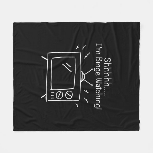 Wat ik ben Binge die kijkt Fleece Deken (Voorkant (Horizontaal))