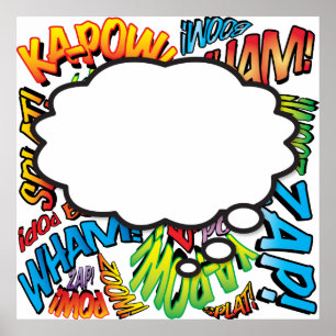 Wat ik denk Pop Art Comic Book Poster