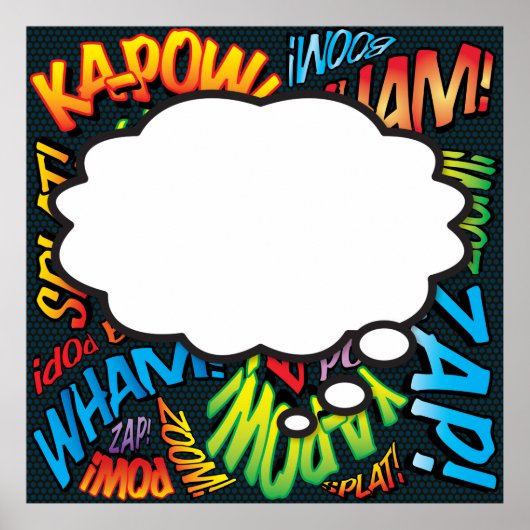 Wat Ik Denk Stripboek Pop Art Poster (Voorkant)