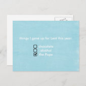 Wat ik dit jaar voor Lent heb opgegeven Briefkaart (Voorkant / Achterkant)