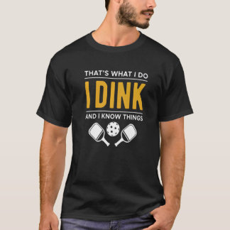 Wat ik doe, denk ik en ik ken dingen van bovenleer t-shirt
