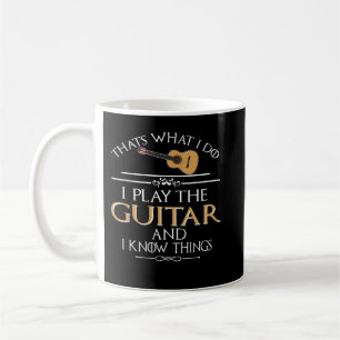 Wat ik doe, ik speel gitaar en ik weet iets koffiemok