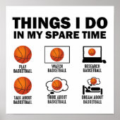 Wat ik doe in mijn reservebasketbal poster (Voorkant)