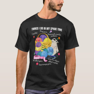 Wat ik doe in mijn reservetijd, haken en krukken t-shirt