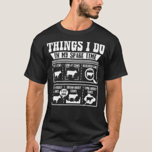 Wat ik doe in mijn reservetijd Koe Koeien boer 2 T-shirt