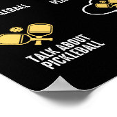 Wat ik doe in mijn reservetijd Pickleball Poster (Hoek)