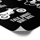Wat ik doe in mijn reservetijd, vuile bike-motocro poster (Hoek)