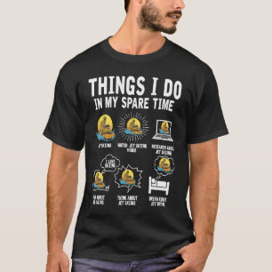 Wat ik doe in mijn Spare Time Jet Ski Lover Skier T-shirt