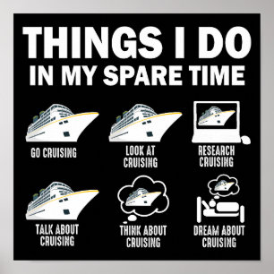 Wat ik doe in mijn tijd, cruise, grappige kruising poster