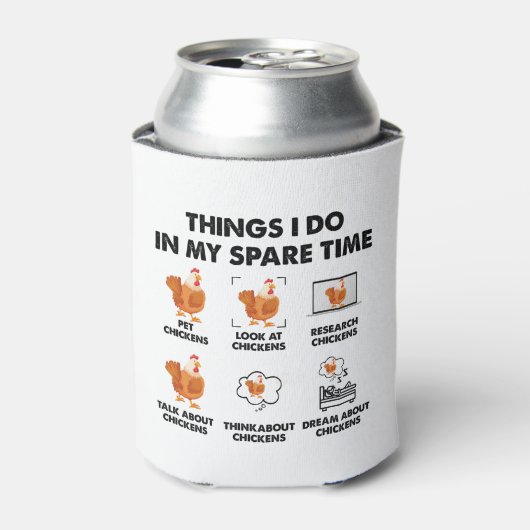 Wat ik doe in mijn vrije tijd blikjeskoeler (Blikje Voorkant)