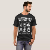 Wat ik doe in mijn vrije tijd drummer musicus t-shirt (Voorkant volledig)
