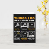 Wat ik doe in mijn vrije tijd, grappige Badminton Kaart (Gele Bloem)