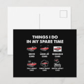 Wat ik doe in mijn vrije tijd grappige klassieke a briefkaart (Voorkant / Achterkant)