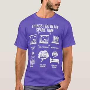 Wat ik doe in mijn vrije tijd, grappige vis over A T-shirt