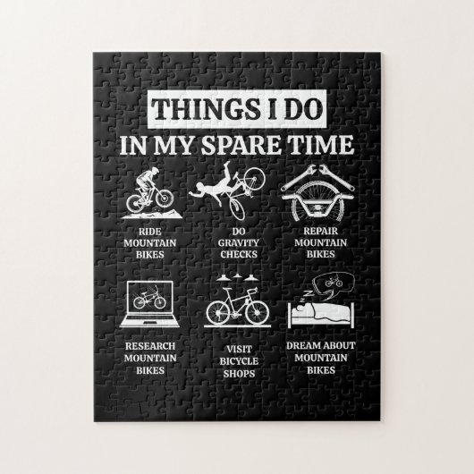 Wat ik doe in mijn vrije tijd - MTB Mountain Bike Legpuzzel (Verticaal)