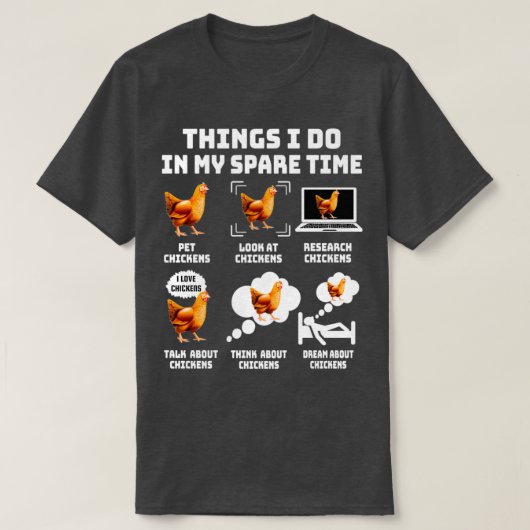 Wat ik doe in mijn vrije tijd t-shirt (Design voorkant)