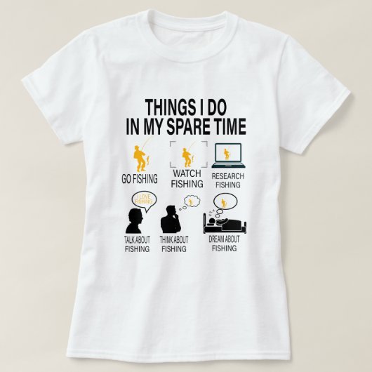 Wat ik doe in mijn vrije tijd Vist - Vader Gift T-shirt (Design voorkant)