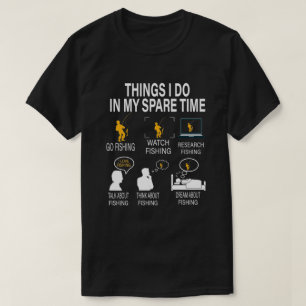 Wat ik doe in mijn vrije tijd Vist - Visser T-shirt