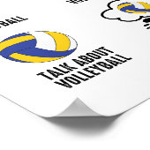 Wat ik doe in mijn vrije tijd volleybal grappig poster (Hoek)