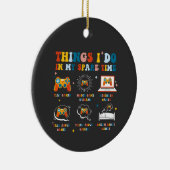 Wat ik doe in m'n korte tijd videogamers grappig keramisch ornament (Rechts)