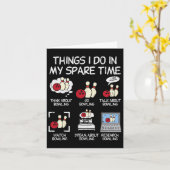 Wat ik doe Spare Time Bowling Funny Bowler Mannen  Kaart (Gele Bloem)