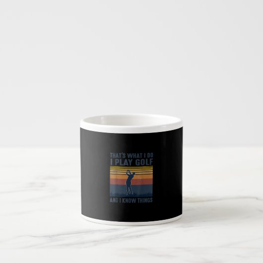 Wat ik doe, spel ik Golf en weet dingen Espresso Kop (Voorkant)