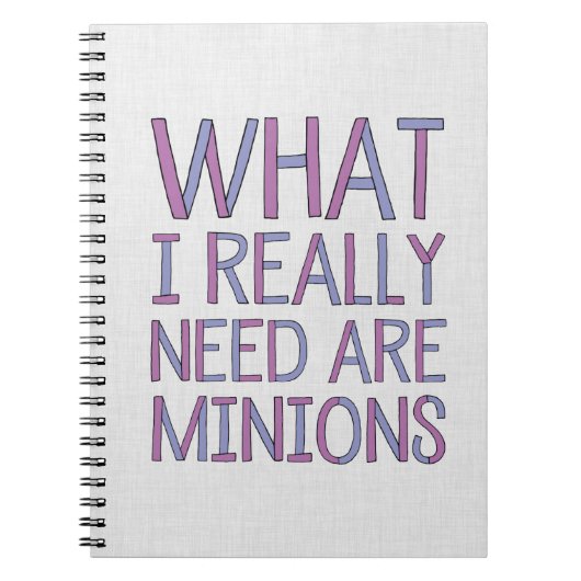 Wat ik echt nodig heb, zijn minieme notebooks notitieboek (Voorkant)