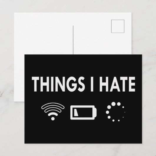 Wat ik haat briefkaart (Voorkant / Achterkant)