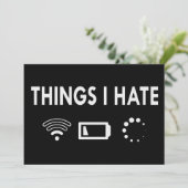 Wat ik haat kaart (Staand voorkant)