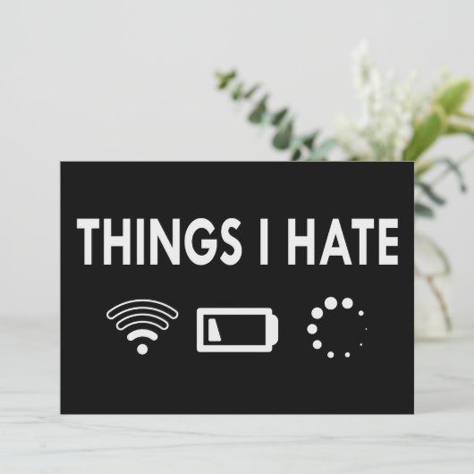 Wat ik haat kaart (Staand voorkant)