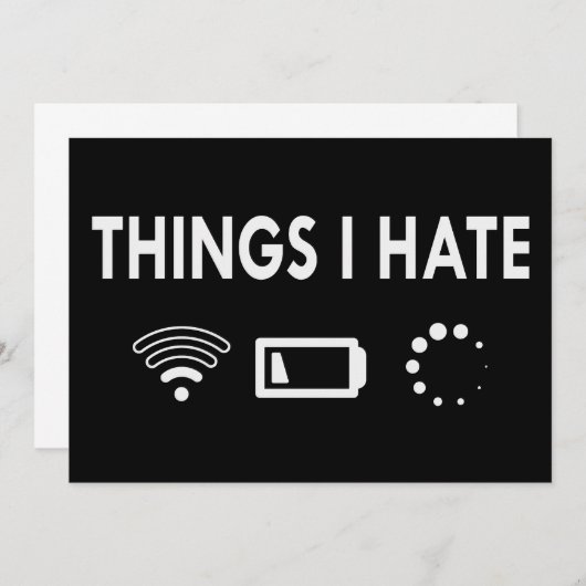 Wat ik haat kaart (Voorkant / Achterkant)