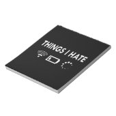 Wat ik haat notitieblok (Linkerzijde)