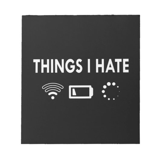 Wat ik haat notitieblok (Voorkant)