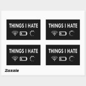 Wat ik haat rechthoekige sticker (Vel)