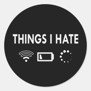 Wat ik haat ronde sticker