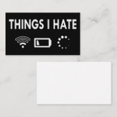 Wat ik haat visitekaartje (Voorkant / Achterkant)