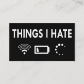 Wat ik haat visitekaartje (Voorkant)
