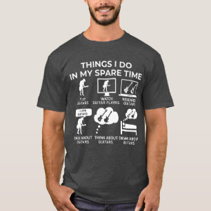 Wat ik in mijn vrije tijd doe - gitaren t-shirt